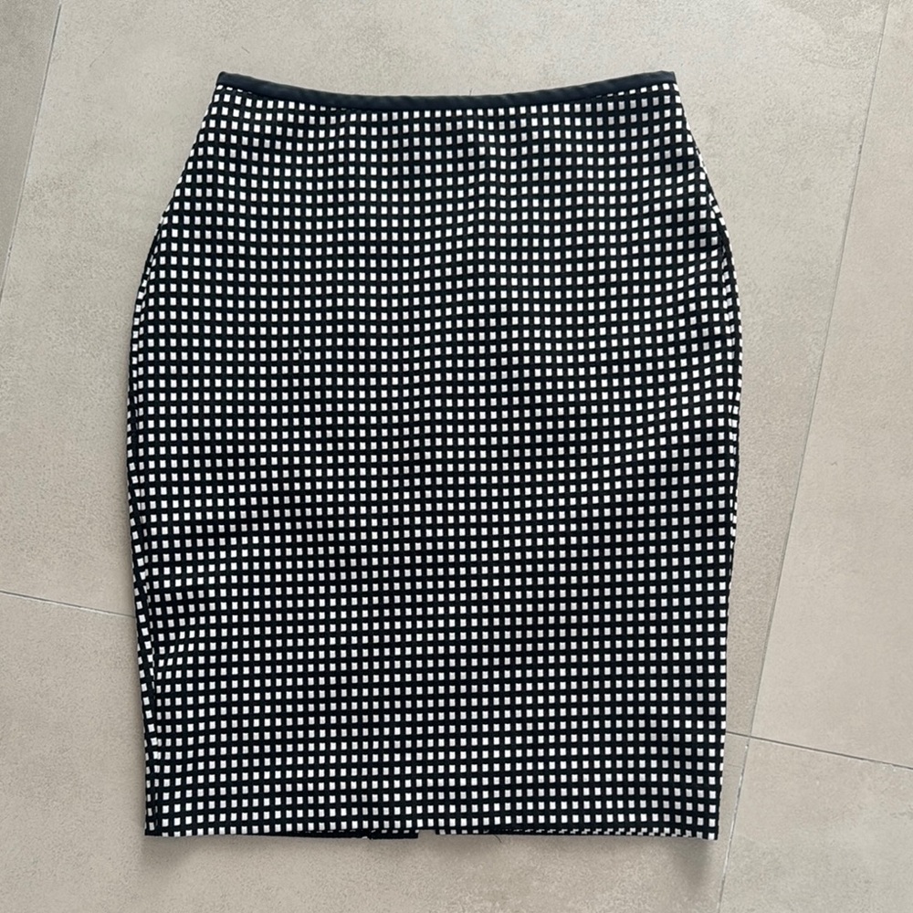Stylish Black and White Pencil Skirt